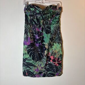 Edme & Esyllte Tropical Floral Strapless Sweetheart Neckline‎ Mini Dress Size 4